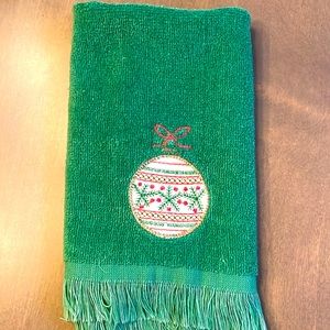 Vintage Christmas finger tip towel -ornament